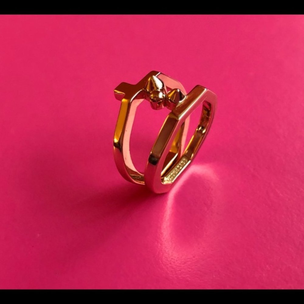 Eddie Borgo Sculptural‎ Layered Ring Rose Gold tone - Picture 4 of 7